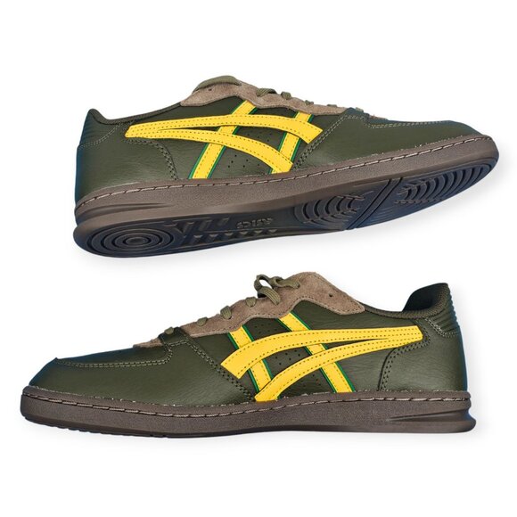 ASICS Skyhand OG Forest Green Vibrant Yellow Sneakers 8.5 - Picture 3 of 7